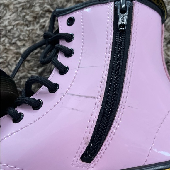 Dr Martens, shiny pink boots, kids size 2 - Picture 7 of 8